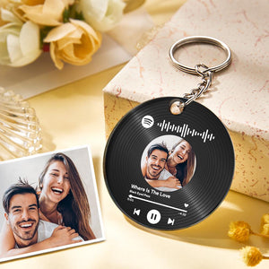 Photo Keychain Custom Music Song Keychain Spotify Code Keyring